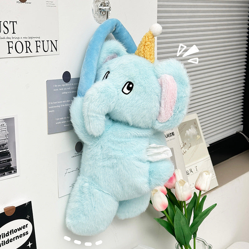 Elephant Car Tissue Box Hanging Bag