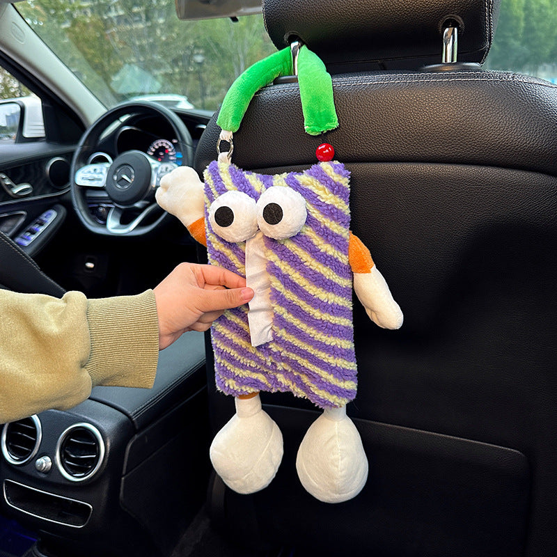 Cartoon Monster Hanging Car Tissue Box