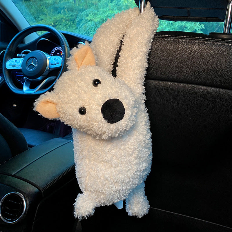 Puppy-Themed Car Tissue Box
