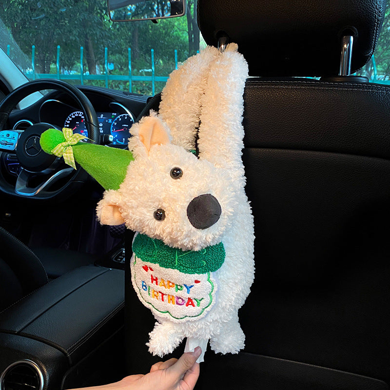 Puppy-Themed Car Tissue Box