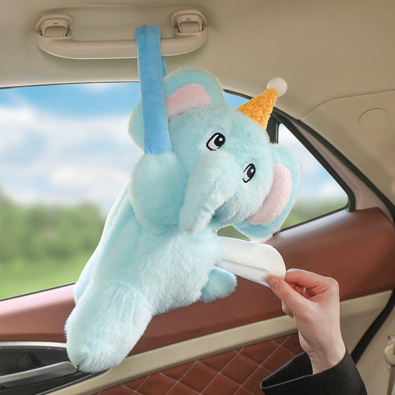Elephant Car Tissue Box Hanging Bag