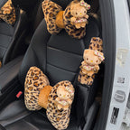 Leopard Print Cat Car Pillow For Car Seats