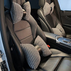 Houndstooth Car Seat Backrest Pillow For Summer