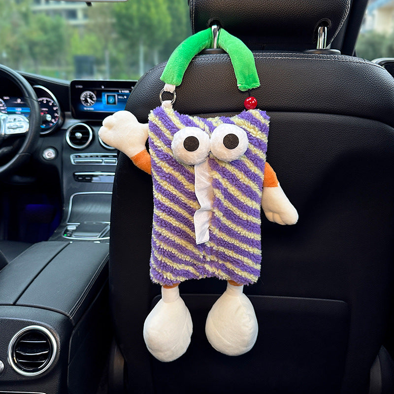 Cartoon Monster Hanging Car Tissue Box