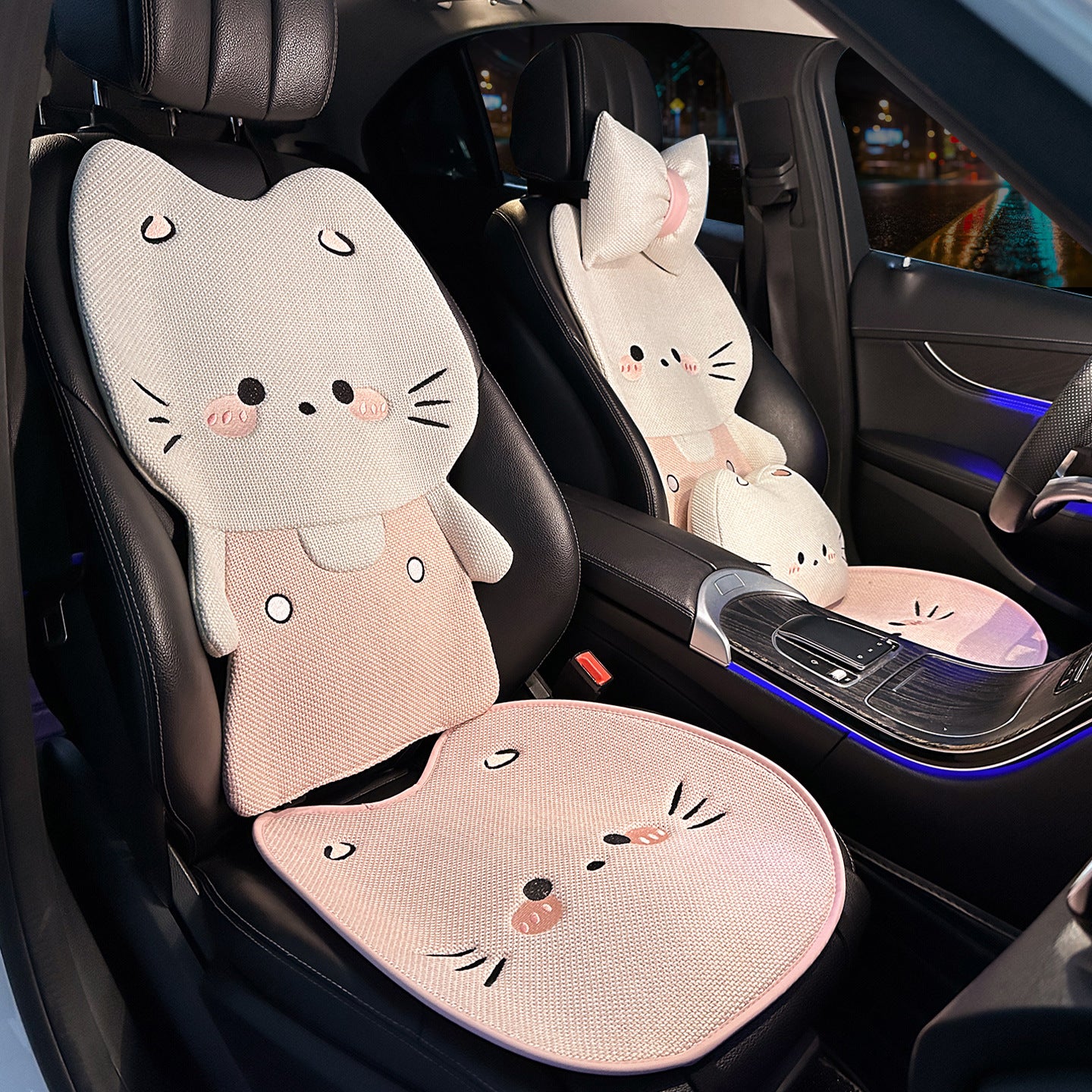 Cartoon Cat Car Seat Covers
