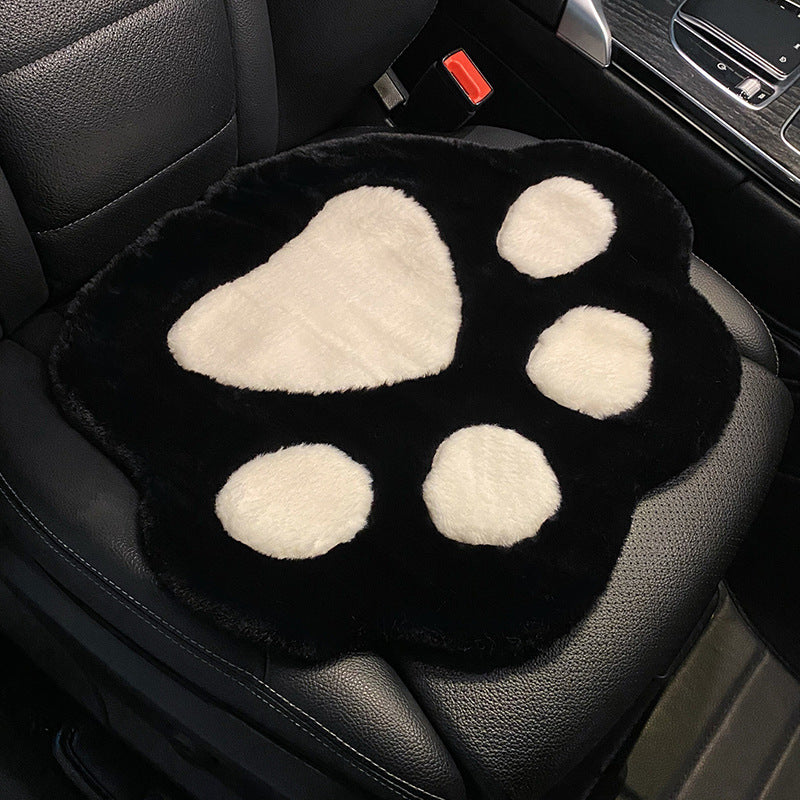 Cute Plush Cat Paw Car Seat Cushion