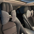 Houndstooth Car Seat Backrest Pillow For Summer