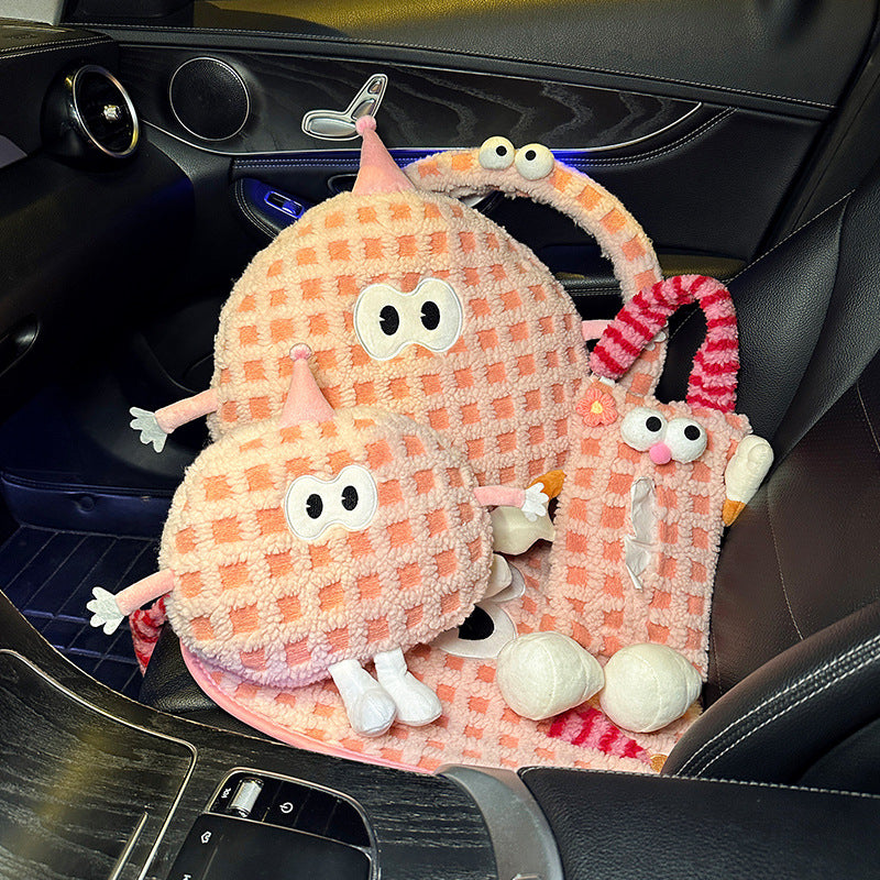 Cartoon Monster Hanging Car Tissue Box
