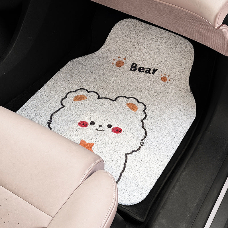 Cute Bear Anti-Soiling Car Floor Mats