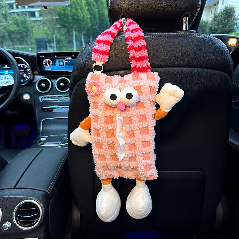Cartoon Monster Hanging Car Tissue Box