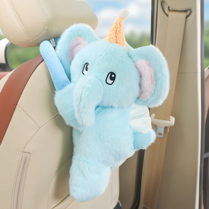 Elephant Car Tissue Box Hanging Bag