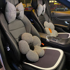 Houndstooth Car Seat Backrest Pillow For Summer